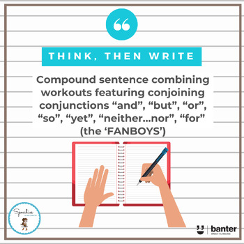 Compound Sentence Foldable - FANBOYS - Grammar Journal/Notebook
