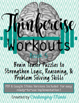 Preview of Thinkercise Workouts Book 5 - Problem Solving Puzzles (PDF & Google Docs)