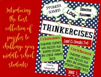 Preview of Thinkercises Level C Activities of Problem Solving - PDF & Google Drive Formats