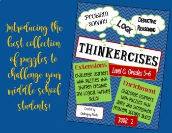 Preview of Thinkercises Level C2 Activities of Problem Solving - PDF & Google Drive Formats