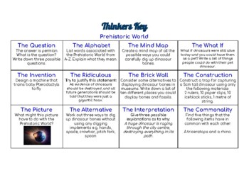 Preview of Thinker's Key- Prehistoric World