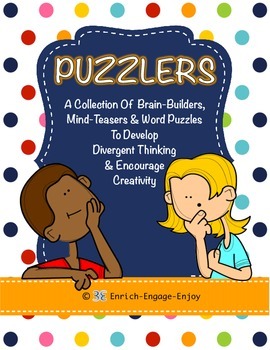Preview of Puzzlers Pack #1:100+ Brain Builders, Mind Teasers & Word Puzzles