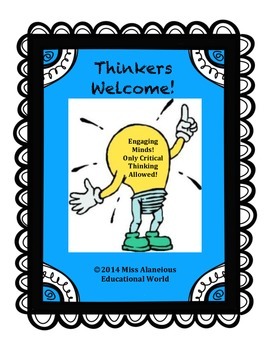 Preview of Thinkers Welcome! Classroom Management and Thinking Skills Tool!