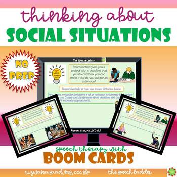 Preview of Thinking About Social Situations: Boom Cards