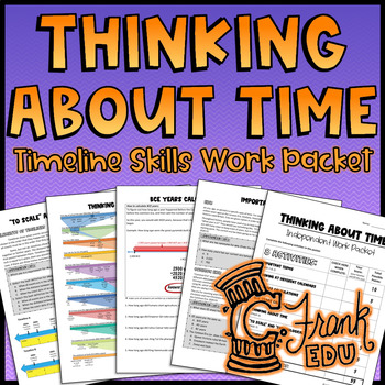 Preview of Thinking About Time: Timeline Skills Independent Work Packet (NO PREP!)