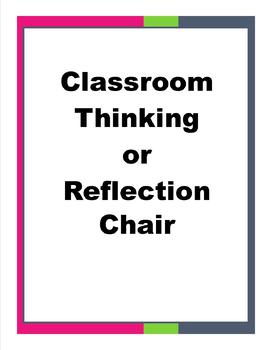 Preview of Thinking Chair and Reflection Forms