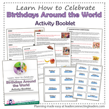 Preview of Birthdays Around the World Activity Booklet - World Thinking Day Resource