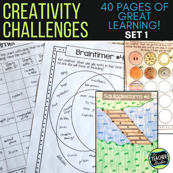 Preview of Creativity Activities Set 1 | Creative Thinking Activities and Printables