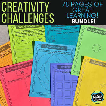 Preview of Creativity Activities Bundled Set | Creative Thinking Activities and Printables