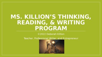 Preview of Thinking, Reading, and Writing Program (Frameworks) by DLK ©2022