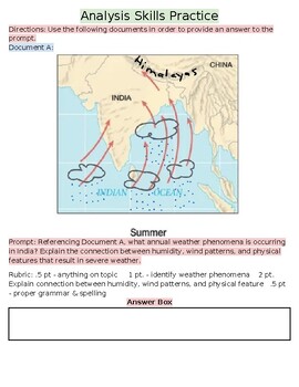 Preview of Thinking Skills: Indian Monsoons