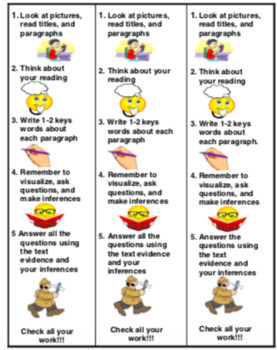 STAAR Thinking Strategy Bookmarks for Testing by Suzeana Barrera