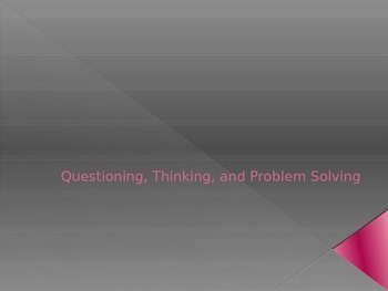 Preview of Thinking/Problem Solving Powerpoint