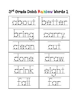 sight word activities 3rd grade