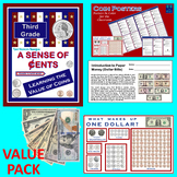 Third Grade - A Sense of Cents and Coin Posters BUNDLE