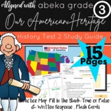 Third Grade Abeka Test TWO Study Guide and Map Skill Practice