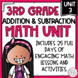 Addition & Subtraction Math Unit with Activities THIRD GRADE