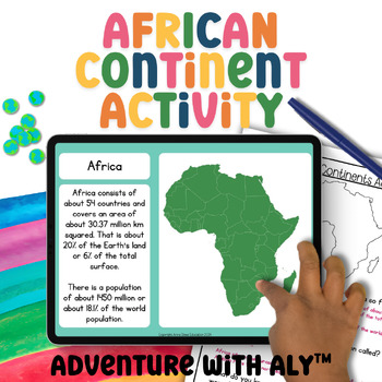 Preview of Third Grade African Continents Activity Google Slides