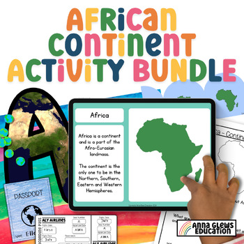 Preview of Third Grade African Continents Activity and Display BUNDLE Africa Google Slides