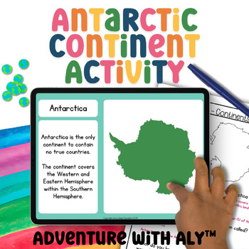 Preview of Third Grade Antarctic Continent Activity Google Slides