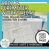 Third Grade Area & Perimeter Worksheets | Tiling, Irregula