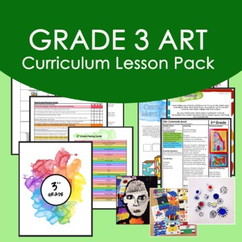 Preview of Third Grade Art Curriculum Lesson Pack