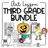 Third Grade Art Lessons • Bundle of Elementary Art Activities