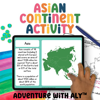Preview of Third Grade Asian Continent Activity Google Slides