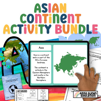 Preview of Third Grade Asian Continents Activity and Display BUNDLE Asia Google Slides