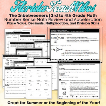 Preview of Third Grade BEST Standards | Math Number Sense Review | 4th Grade Step UP!