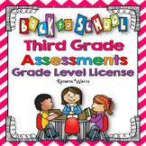 Third Grade Back to School Assessments Grade Level License
