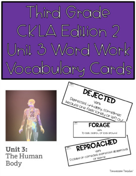 Preview of Third Grade CKLA (2nd Edition) Unit 3 Word Work Cards