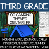 Third Grade Camping Themed Worksheets {100 Standards Align