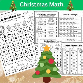 Preview of Third Grade Christmas Math and Reading Worksheets | Christmas Packet