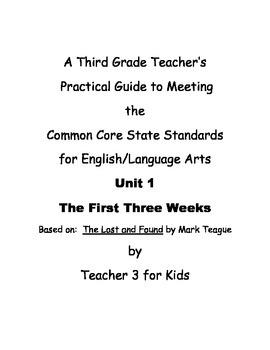 Preview of Third Grade Common Core ELA Curriculum Unit 1