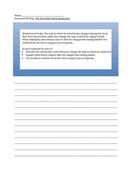 Preview of Third Grade Common Core Extended Writing- Module 1, Unit 2