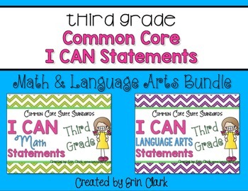 Preview of Common Core I Can Statements Posters BUNDLE