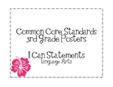 Third Grade Common Core Language Arts Posters-Plain
