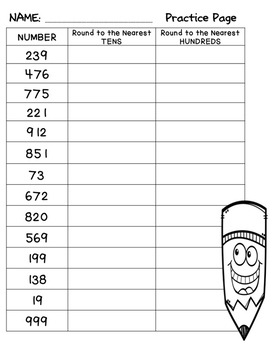 third grade common core math 3nbt1 rounding to the nearest 10 or 100