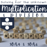 Multiplication and Division Worksheet for Grade 3