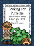 Third Grade Common Core Math 3.OA.9 and 3.NBT.3- Add. and 