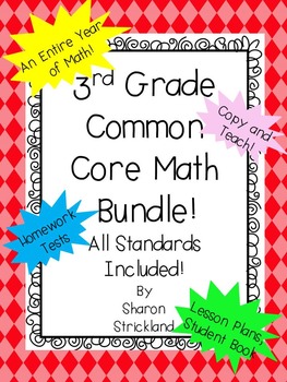 Preview of Third Grade Common Core Math Bundle- A Year Long Math Curriculum!