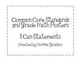 Third Grade Common Core Math Standards Posters-Plain