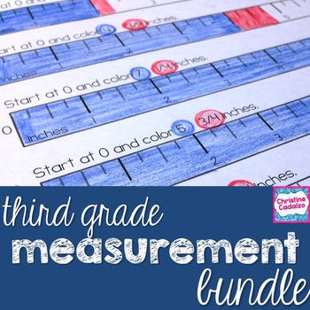 Preview of Third Grade Common Core Measurement Bundle
