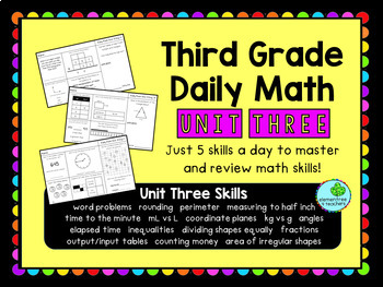 Preview of Third Grade Daily Math: Unit 3