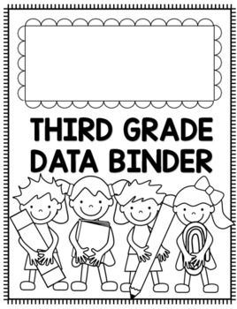 Third Grade Data Folder and Binder Cover Page by Teach Happier - Jenn Maze