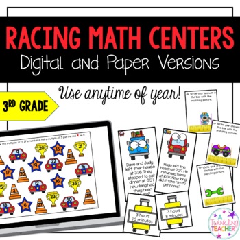 Preview of Third Grade Digital and Paper Math Centers