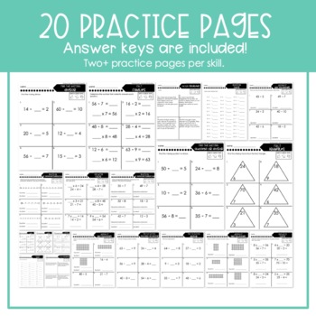 third grade division worksheets printable tpt