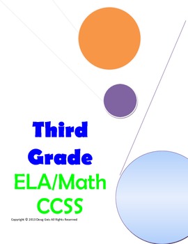 Preview of Common Core Checklist Third Grade ELA and Math