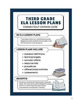 Preview of Third Grade ELA Lesson Plans - Connecticut Common Core